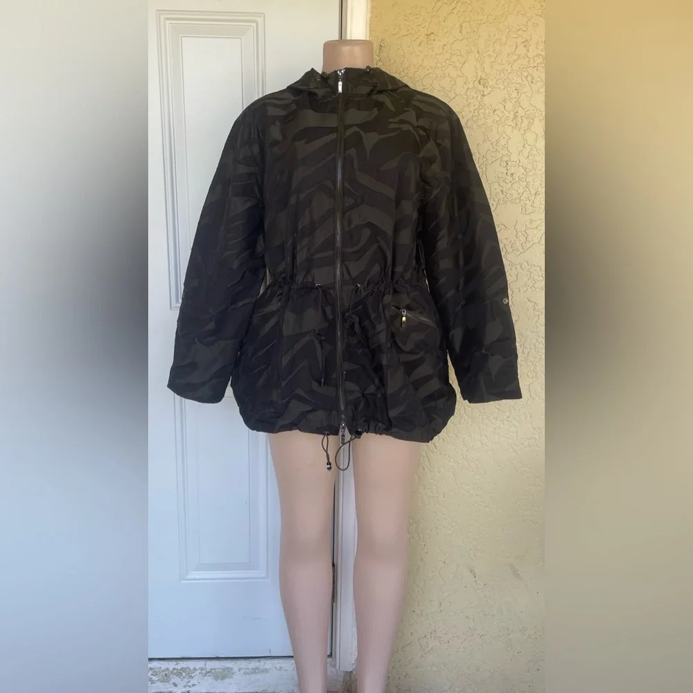 Chico's Black and Gray Utility Jacket